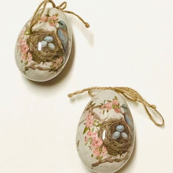 SPRINGTIME Decor Birds Nesting Set of 2 - Picture 4 of 4